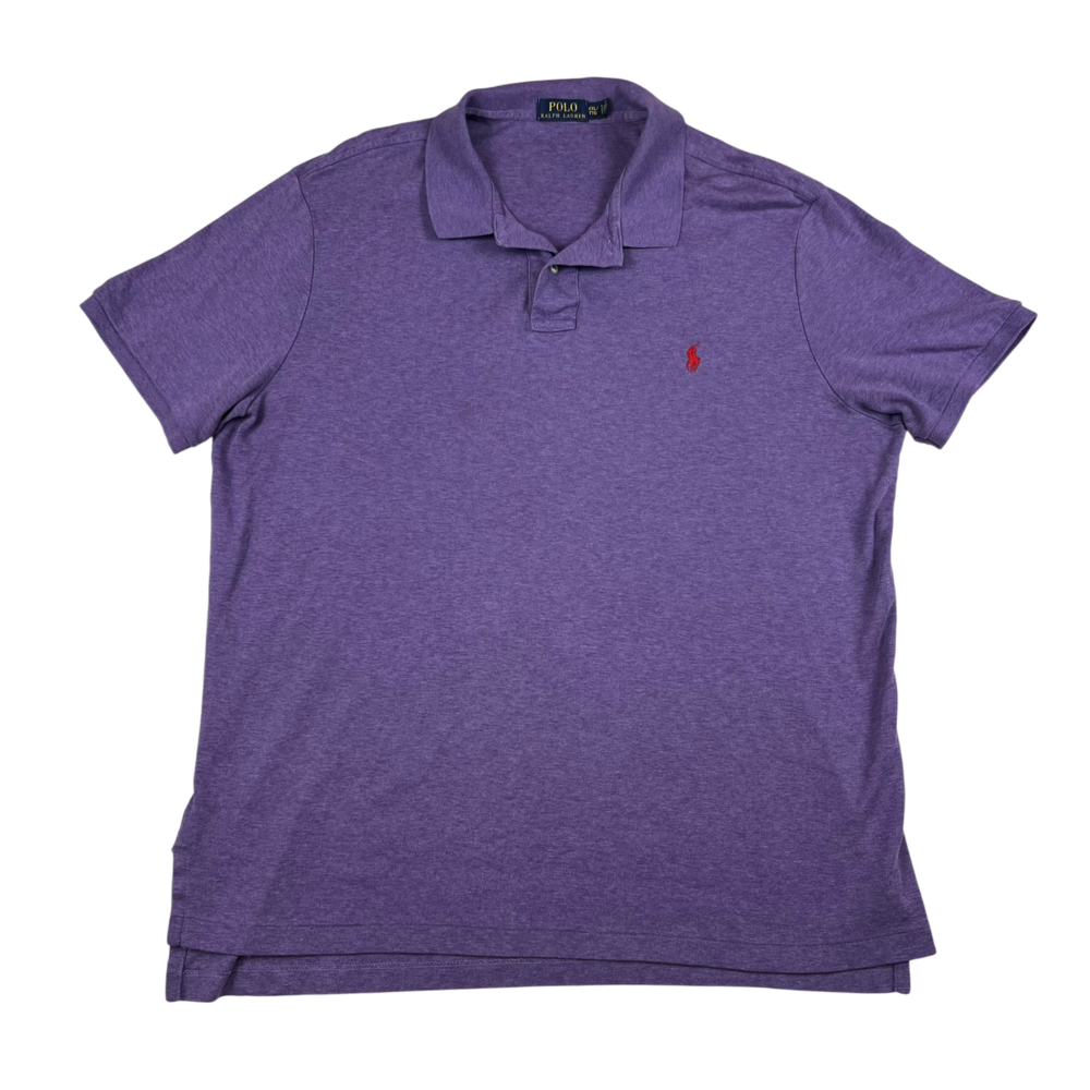 Polo Ralph Lauren Shirt Mens XXL Purple Short Sleeve Logo Preppy Pony Cotton